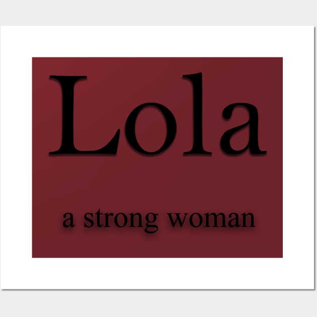 Lola Name meaning Wall Art by Demonic cute cat